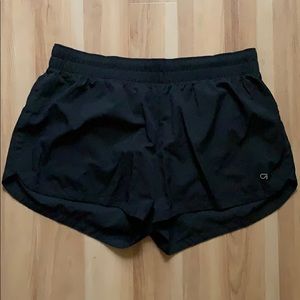 Black athletic shorts